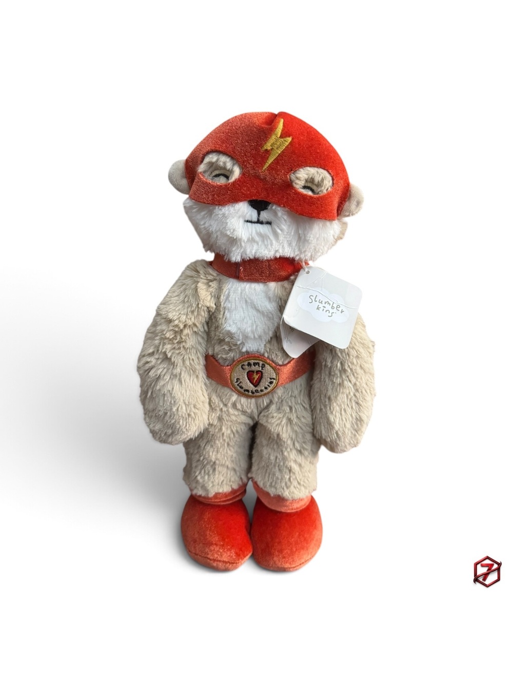 Slumberkins Camp Slumberkins Superhero Plush Tan Cream Red Cape Mask